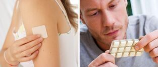 Nicotine patches or gum caused by smoking