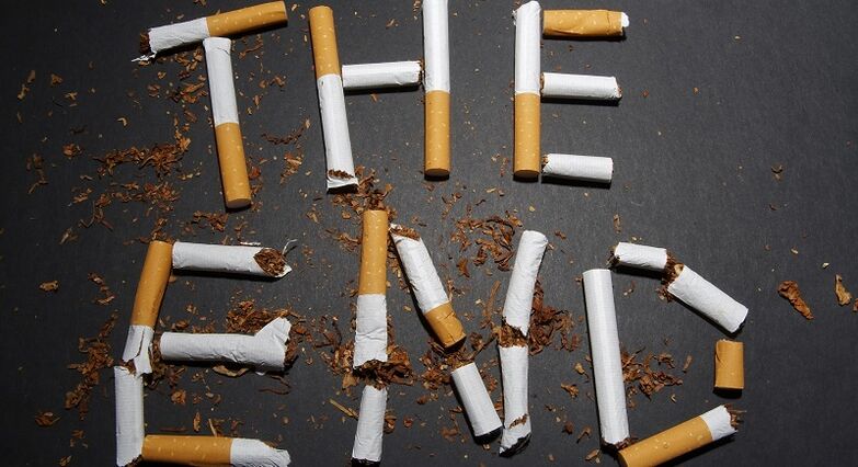Broken cigarettes and the consequences of quitting smoking